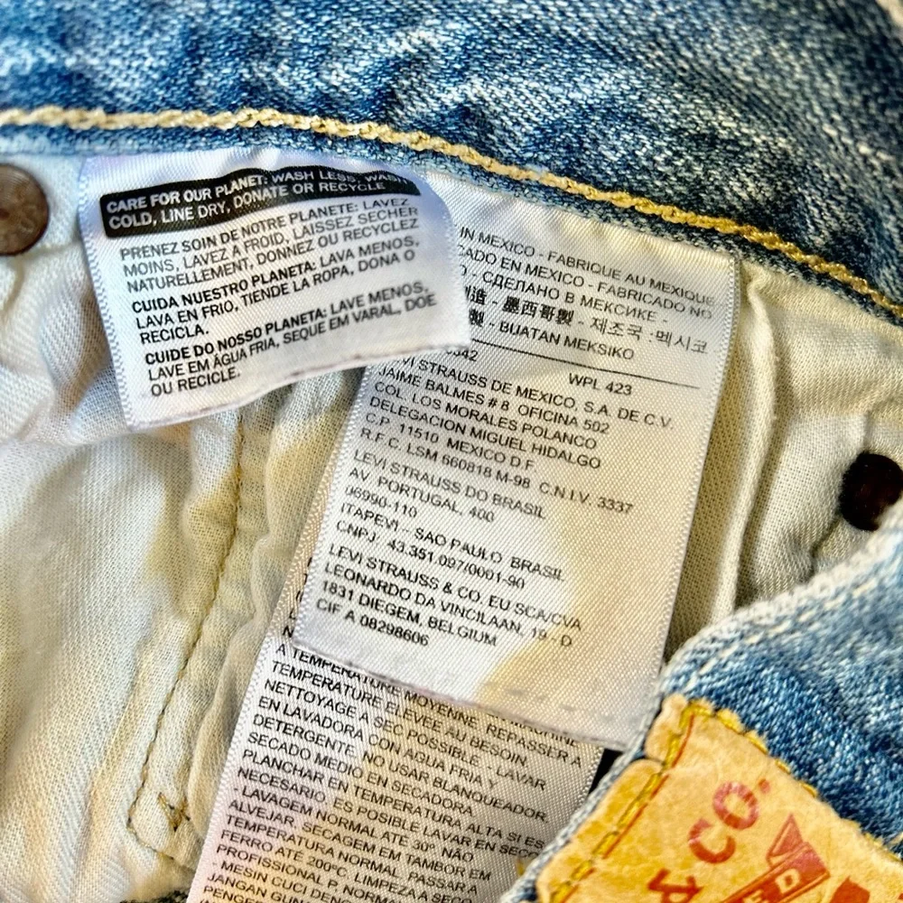 LEVI’S 501 Original Fit Button Fly Medium Wash Jeans Sz 38x32